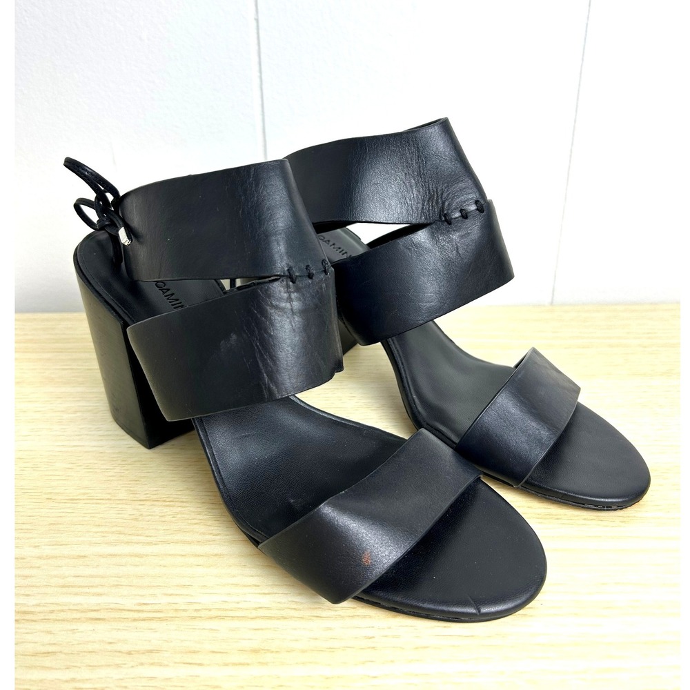 Rebecca Minkoff Black Leather‎ ChristyBlock Heel Lace Up  - Size 9.5M